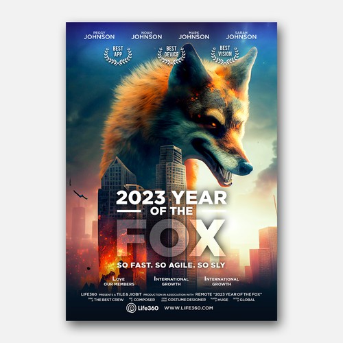 Life360 2023 Year of the Fox Poster Design by YaaFattaah.YaaRazzaaq