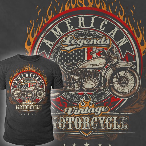 t shirt motorcycle vintage