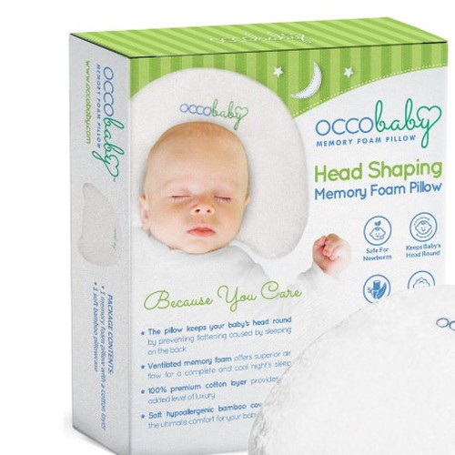 OCCObaby Head Shaping Memory Foam Pillow