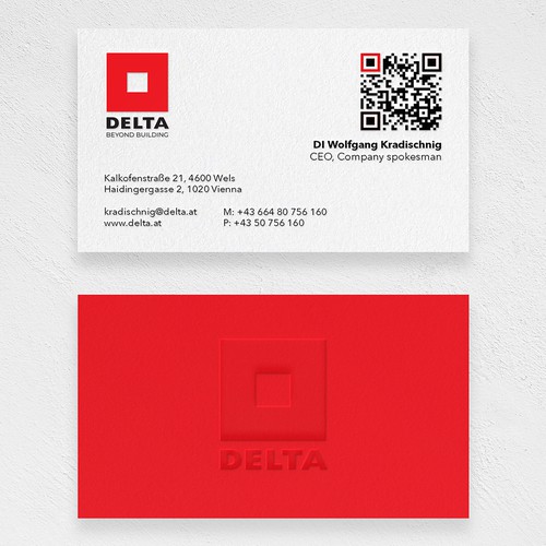 DELTA Business Card Relaunch Design réalisé par PNX Graphics