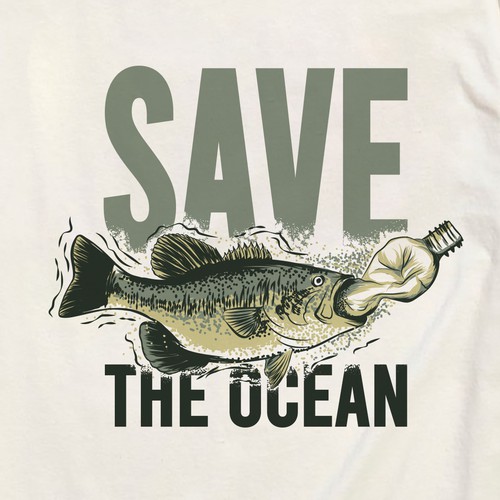 SAVE THE OCEAN OR SAVE THE OCEANS Design by pedagingplastik