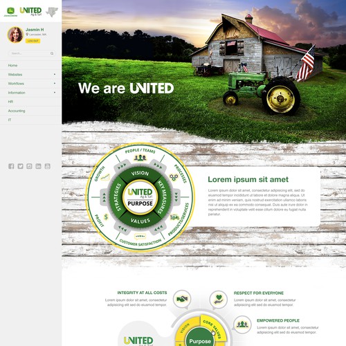 Looking for "stunning" & "Unique" Company Intranet Design Design by | Aquarian |