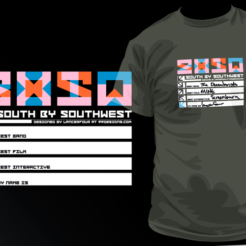 Design Design Official T-shirt for SXSW 2010  di lancerfour