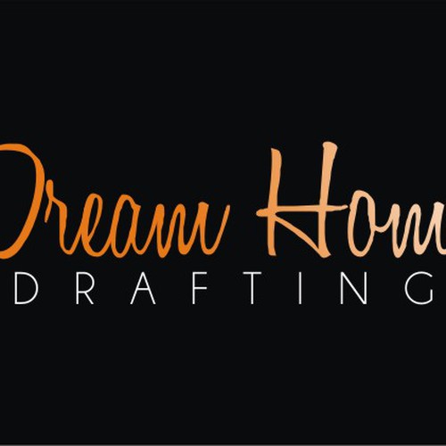 Creative word art logo for architectural design based company; Dream Home Drafting Design by Marius Design