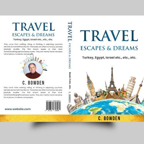 Cover for a travel/autobiography/brief essay book Design by NoBoundaries