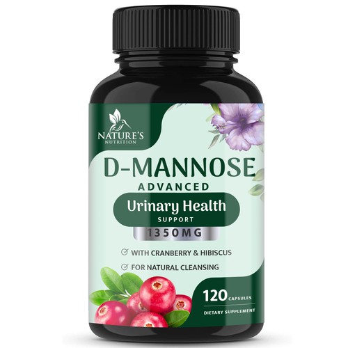 Colorful D-Mannose Design Needed for Nature's Nutrition Design by R O S H I N