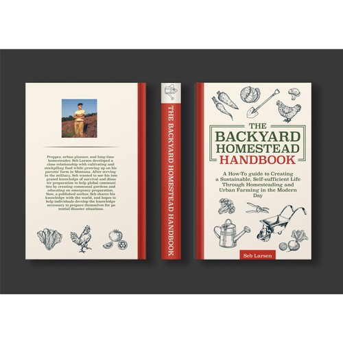 Backyard Homesteading & Urban Farming Book Cover Design Design by BarbaraKu