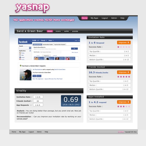 Social networking site needs 2 key pages Diseño de H-rarr