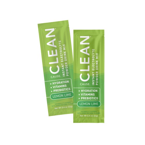 CLEAN Cause Hydration Stick Packets Design by jcontreras