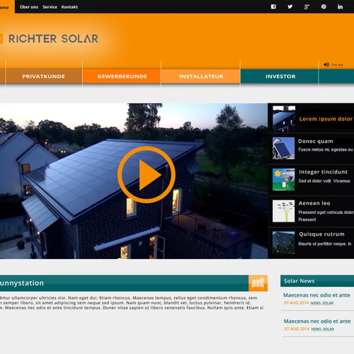Proposta di design per un contest della categoria Design di sito web realizzata da postkomm
