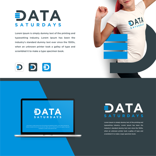 Data Saturdays Event Logo - Community Driven, Collaborative Design by Black_Ant.