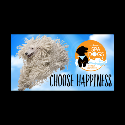 Choose Happiness Banner Design Ontwerp door M. Fontaine