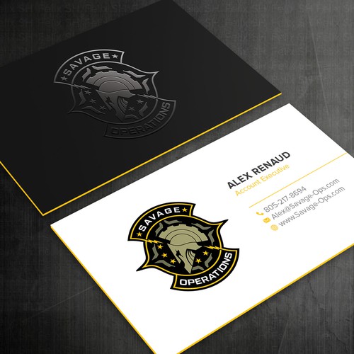 Business Card & Letterhead for Armed Security Agency Design by Felix SH