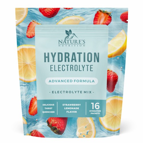 Refreshing Hydration Electrolytes Design Needed for Nature's Nutrition Design by GenScythe