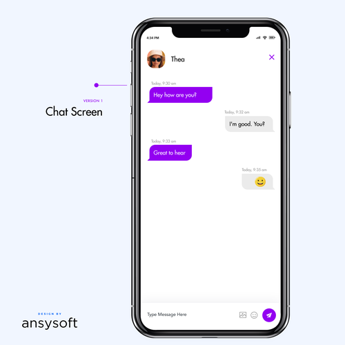User friendly chat app Design by A N S Y S O F T