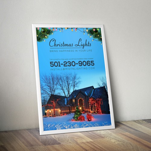 Flyer for Christmas Lighting Design by BrainStorm.