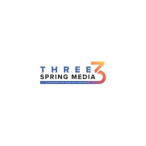 Three Spring Media logo rebrand Design by DesignNavigator