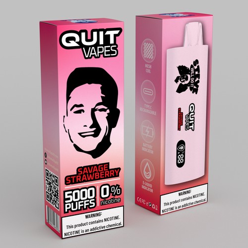 Quit Vape Package for disposable vape device Design by Fajar Juliandri