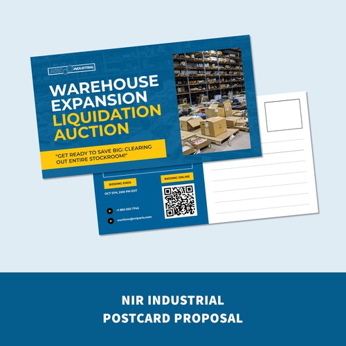 Create a 6x11 double sided post card to promote our online auction Design by SlideFactory