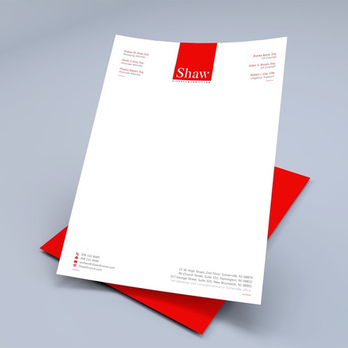 Letterhead for Divorce & Family Law Firm; Modern, Minimalist, Conservative Design Design by Xclusive16