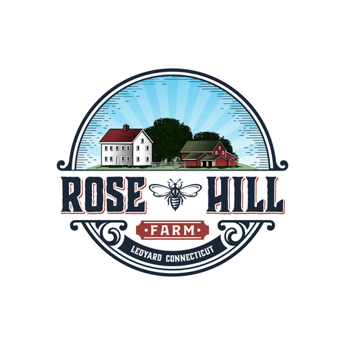 Historic New England Farm producing elegant honey ISO a legacy worthy logo Design by Rockbillity™