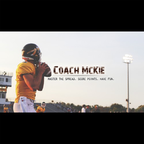 Create a YouTube Channel Banner for a growing American Football YouTube