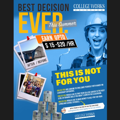 Summer Job Full Page Magazine Ad Design by ArtRevolution