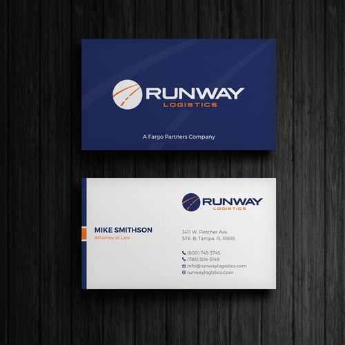 Runway Logistics Business Card Design by Rakibh