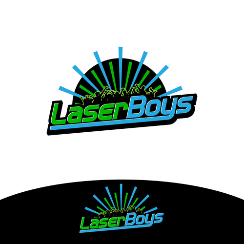 Upbeat logo design for laser-show hire/design company Design by Wuiing!