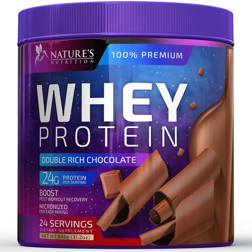 Tasty Whey Protein Chocolate Design Needed for Nature's Nutrition Design réalisé par R O S H I N