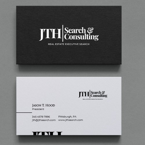 Business Card Design for Executive Search Firm Design by Xclusive16