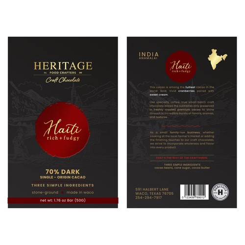 High-End Craft Chocolate Packaging that Creates a Sense of Heritage and Community Diseño de Shereef_CM