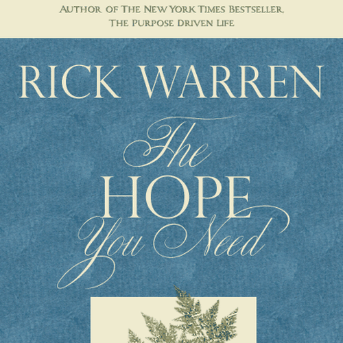 Design Rick Warren's New Book Cover Design por kajalways