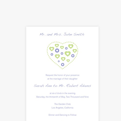Letterpress Wedding Invitations デザイン by Ania