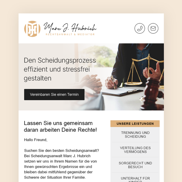 Email for divorce lawyer