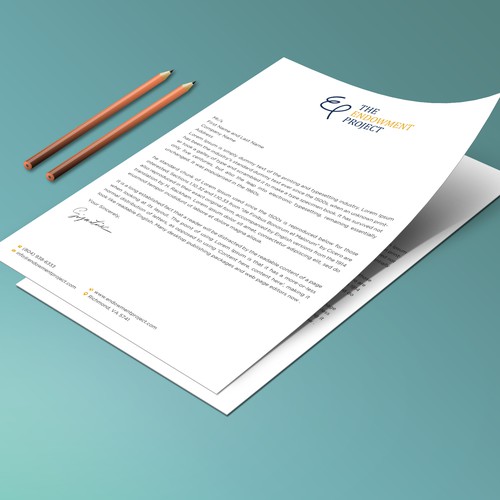 Clean, simple note design, The Endowment Project Design by prosenjit_P