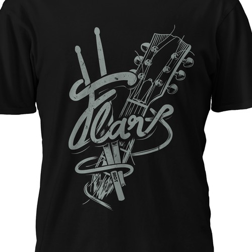 Rock band T-shirt design Diseño de Riskiyan W