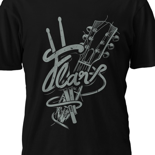 Rock band T-shirt design Design by Riskiyan W