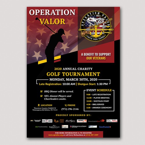 FLYER - Veteran's Charity Golf Tournament Design by Graph Webs