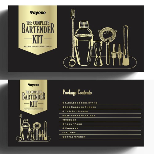 Bartender kit with stand Design by neoflexdesign