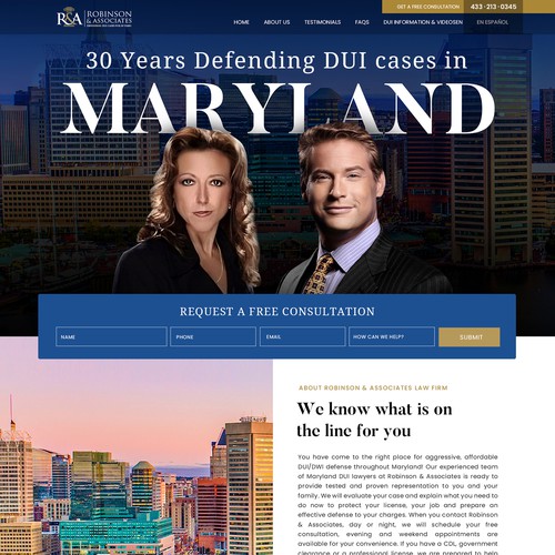 DUI Lawyer Landing Page Design by LarnDesigns