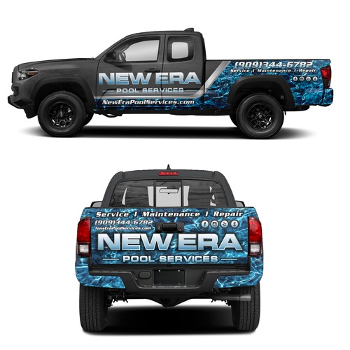 Design a one of a kind Pool Maintenance truck wrap Design by Anugerah ilahi