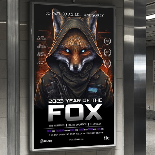 Life360 2023 Year of the Fox Poster Design by Sketch Media™