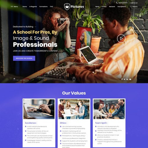 Designs | Pictureschool | Web page design contest