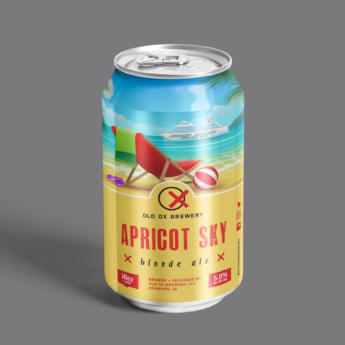 Bright, fun and playful beer label for our Washington, DC area brewery Ontwerp door joshkdesign