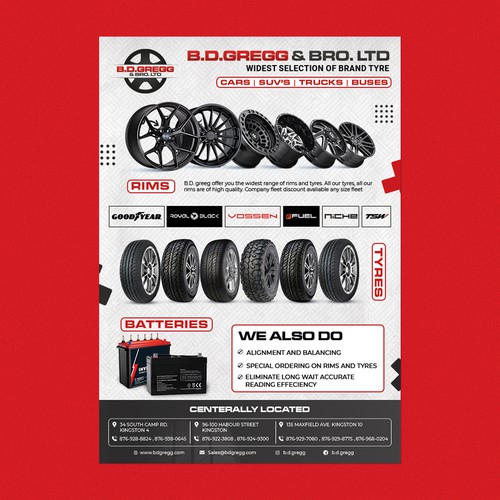 rim and tyre business flyer Design by Zyatu
