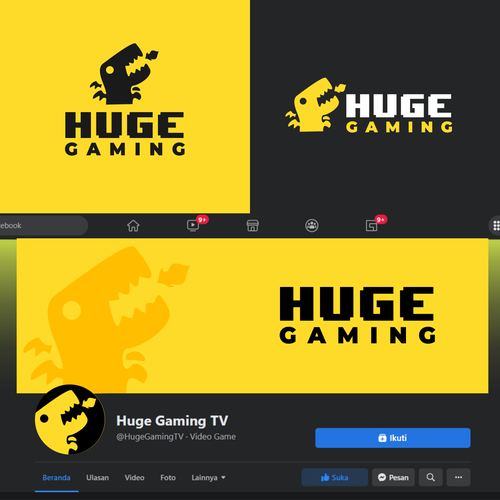 Huge Gaming Logo and Brand Identity Design by jodsgn
