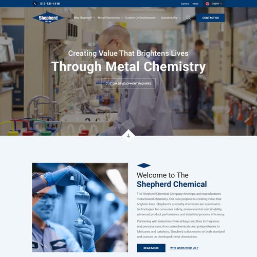 Chemical Company looking for Homepage Facelift Design by Irshad 786