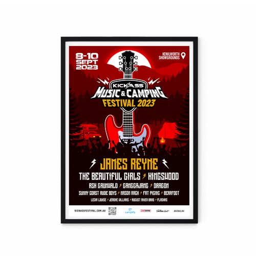 Design Music & Camping Festival Poster Design réalisé par vsardju