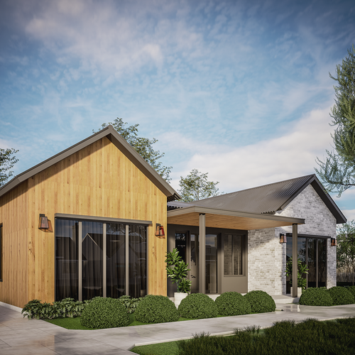 Front elevation of house Design by Muzaena